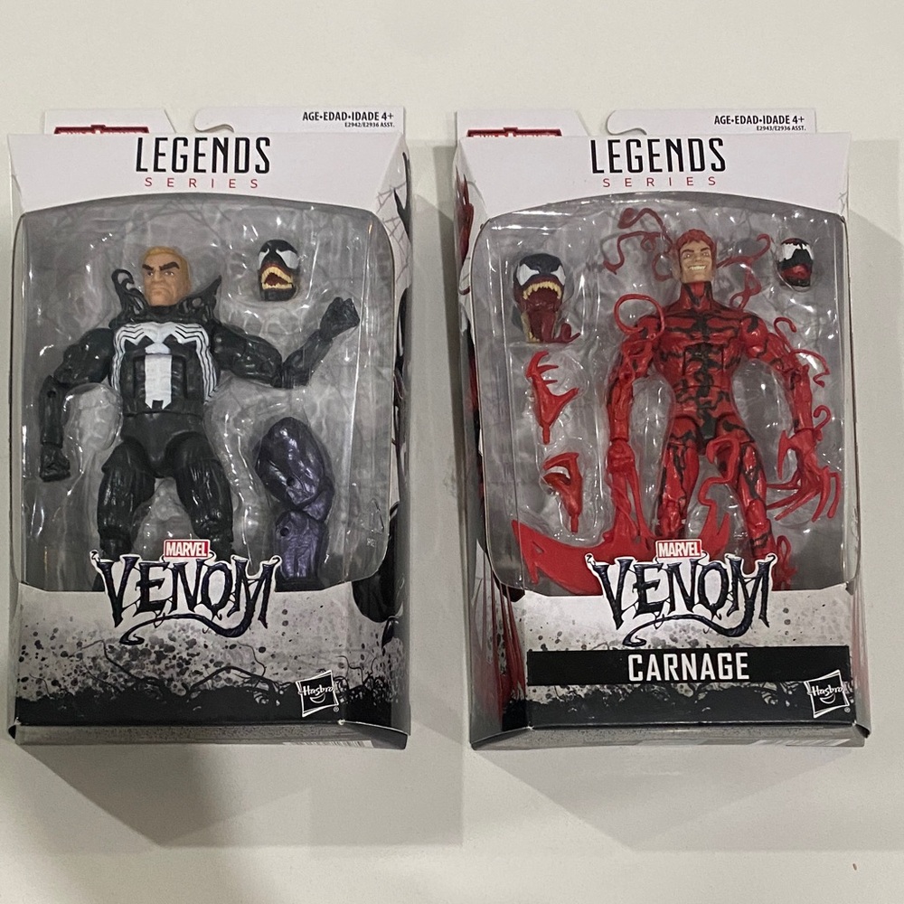 Marvel Legends Venom & Carnage 2-Pack — Black, Red